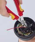 Electronic Precision Cutting Pliers 125 mm VDE cutting wires inside electronic component