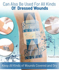 Catheter Shower Cover 7x7 Inch, Waterproof Disposable Shield For PICC Lines And Dialysis Ports, clear shield on wound