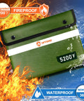 Upgraded 5200F Fireproof Document Bag With Heat Insulation And Zipper Safe Pouch 8 Layer Fireproof Material Money Bag in flames