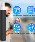 Five Pack Replacement Water Bottle Filter Compatible With 26oz And 36oz Plastic Bottles And 20oz And 32oz Stainless Steel Bottles with person