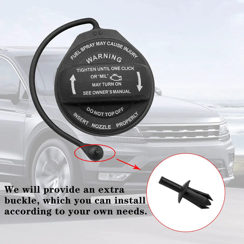 Volkswagen Gas Cap Replacement For 2006 To 2018 VW Models Including Passat Tiguan Eos CC And More Fully Sealed Fuel Tank Cap on a car