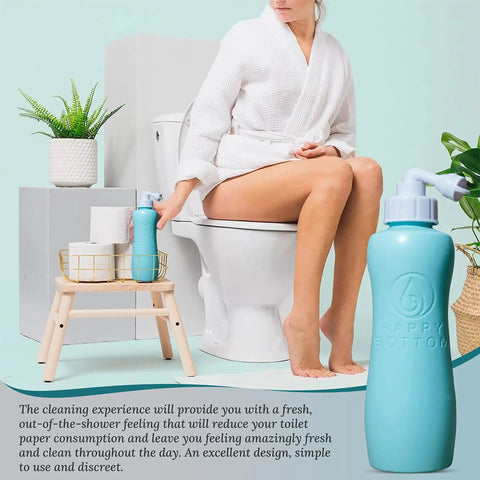 Portable Bidet For Travel Cleanup Leak Free Handheld Personal Hygiene Sprayer With Angled Nozzle 400 Ml Capacity next to toilet