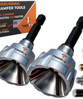 2X No-Nonsense Deburring External Chamfer Tool With Tungsten Carbide Blade for repairing damaged screw threads, set of two.