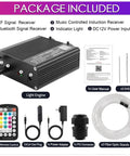 Dual Color Starlight Headliner Kit For Cars With Fiber Optic Star Ceiling Lights, Sound Activated, 600 Fibers, package contents