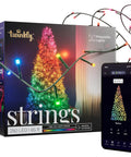 65.6 Feet Indoor Outdoor Smart RGB LED String Lights With Over 16 Million Dope Colors App Control HomeKit Alexa Google Home Compatible IP44 Weatherproof Customizable Effects Black Wire 250 LEDs box with smart app control