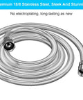 Extra Long 118 Inch Stainless Steel Shower Hose For Handheld Showers Easy Reach Extension And Replacement Flexible