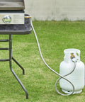 Propane Adapter Hose With Regulator For Blackstone 17 And 22 Inch Griddles, Five Foot Braided Hose To Hook Up To Large Propane Tanks
