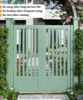 Green garden gate showcasing Heavy Duty Self Closing Door Hinges Double Acting Swinging Hinges For Cafe Doors And Bar Counters