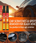 Black Car Scratch Repair Pen Kit 2 Pack, Quick Fix For Scratches And Paint Damage next to black car with reflective surface