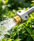 Upgrade Your Sprinkler Setup With This Solid Brass Garden Hose Repair Kit Featuring Two Sets Of Universal Connectors For 5/8 Inch And 3/4 Inch Tubes Plus Heavy Duty Male Female Mender Fittings To Fix Leaks Fast. brass hose connector on leaking garden hose