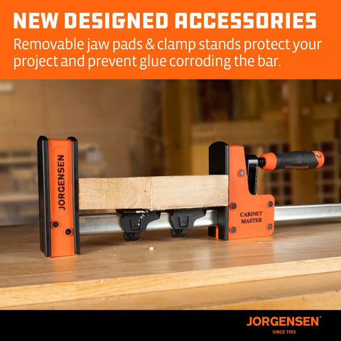 Heavy Duty 50 Inch Parallel Bar Clamp Set for Woodworking Glue Ups Cabinet Master Clamps With 2200 Lbs Clamping Force in use