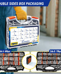 798 Piece Stainless Steel Hex Bolts And Nuts Assortment Kit With Flat And Lock Washers Includes 1/4 20, 5/16 18, 3/8 16, 1/2 13 Bolts And Nuts In Lengths From 1/2 Inch To 2 1/2 Inches Heavy Duty Pro Grade Hardware Set For Home And Garage Projects in double-sided case
