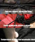 0 Degree Four Season Sleeping Bag For Adults With Cotton Flannel Cozy XXL Big And Tall Camping Sleeping Bag With Compression Sack Black, zipper and drawcord details