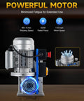 Heavy Duty Automatic Wire Stripping Machine With Eleven Channels And 550W Motor showing powerful motor with blue LED and technical features.