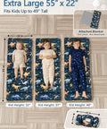 Cozy Toddler Nap Mat With Pillow All In One Thickened Extra Large Sleeping Bag For Travel Daycare Naps Plush Minky Dot Lining