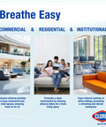Commercial, residential, and institutional spaces highlighting air quality benefits with MERV 13 Pleated HVAC Air Filter 20X25X1 Pack Of 4 Breathe Easy.