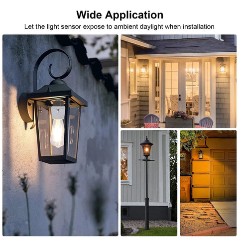 Outdoor Dusk To Dawn Light Socket Adapter With Photocell Sensor on various outdoor lighting fixtures