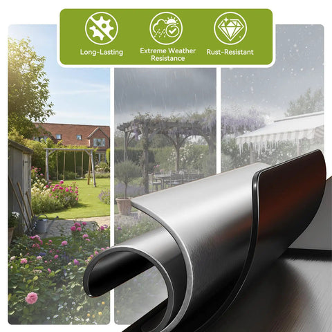 Tough As Nails Two Pack Metal Railing Planter Box 36 Inch with rust-resistant coating for outdoor use.