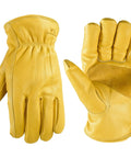 Insulated Leather Work Gloves For Men With 100G 3M Thinsulate And Fleece Lining Full Grain Cowhide Ergonomic Fit For Construction Size Large