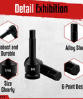 Half Inch Drive Master Impact Hex Bit Set showing hex bit with clear size markings and robust alloy steel design.