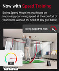 Indoor setup of Pro Grade Golf Launch Monitor And 3D Driving Range Simulator For Indoor And Outdoor Use Portable Swing Analyzer