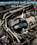 100 Piece Plug In Wire Connectors For Quick 1 Second Connections Genderless Snap Together Quick Connectors That Click In No Time No Tools Needed Easy DIY Electrical Wiring Replacement Kit Durable Safe And Reliable, 20-gauge connector in car engine bay