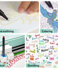 GO2CRAFT 90-Piece Crafting Bundle: vinyl, transfer tape, weeding tools; collage of outlining, coloring, Cricut tools.