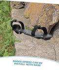 Lawn Aerator Shoes With Heavy Duty Metal Spikes 5.8 CM Set Of 20 Pegs on stone surface with grass