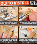 How to install the blade in the Awesome Hot Knife Plastic Cutter Tool Set with detailed steps and images.