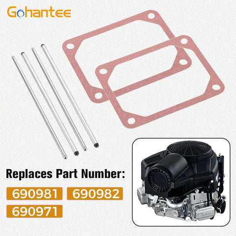 Drop In Push Rod Set With Valve Cover Gasket For 690981 690982 And 690971 Engines Replacement Part 498746, 4 rods and gaskets