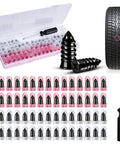 Portable Tire Repair Kit With 60 Pcs Plug Set Rubber Plug Nails And Screwdriver for on-the-go car motorcycle truck tractor puncture fixes