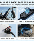 Tesla Compatible Level 2 EV Charger with 40A Adjustable Current, NEMA 14-50P plug, smart battery, military-grade durability.