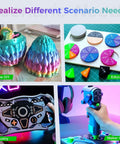 Colorful 3D prints using Rainbow PLA Plus 1.75mm 3D Printer Filament Multicolor With Strong Toughness And Precise Dimensional Accuracy Tolerance 0.03mm PLA Pro For Most 3D Printers 1kg Spool