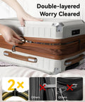 Your Go To 20 Inch Carry On Luggage Airline Approved Hard Shell Polycarbonate Case with Expandable Double Zipper Design