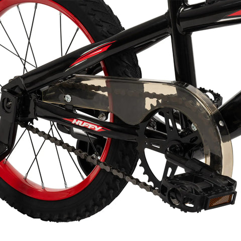 Moto X 16 Inch Boys Bike For Ages 4 To 6 Red And Black Frame Removable Training Wheels Chain Guard For Safety