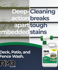 Deck, Patio, And Fence Wash Grime-Busting For Mold, Mildew, And Algae - Commercial-Grade Outdoor Stain Remover with hose-end