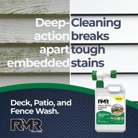 Deck, Patio, And Fence Wash Grime-Busting For Mold, Mildew, And Algae - Commercial-Grade Outdoor Stain Remover with hose-end