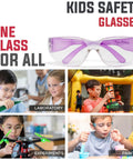 Assorted Color Kids Safety Glasses 12 Pack Over Glasses Design With Ansi Z87 Rating For Youth providing soft TR90 frames for experiments.