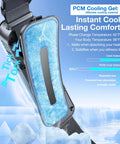 Ultra Light Waist Belt Fan for Full Body Cooling showing PCM cooling gel detail