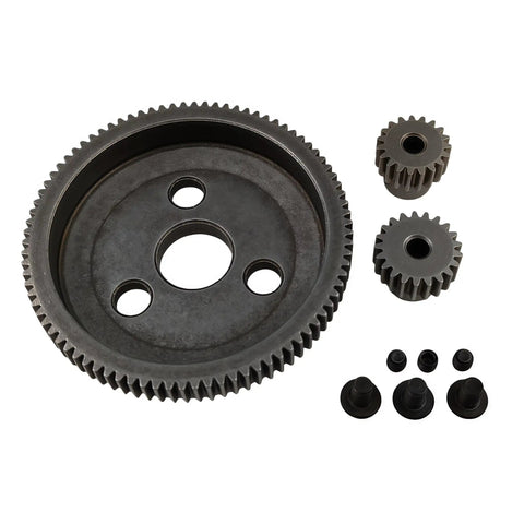 Beefed Up 48P 86T Spur Gear Set With 19T And 21T Pinions For 1/10 Slash 2WD Rustler 2WD Stampede 2WD Hardened Steel Construction
