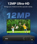 Display of ANNKE 12MP 8 Channel PoE NVR Security System With H265 Plus Motion Detection, clear image of kids playing outdoors.