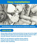 Installation of Brake Drum Silencer Band For Brake Lathe 6 Ft X 1.75 In X 0.125 In Heavy Duty Rubber Vibration Belt