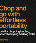 Ultralight Hiking Axe 13 Inch With 15 Percent Lighter FiberComp Handle tagline image for chopping camping
