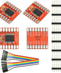 Four Pack TB6612FNG Dual Motor Driver Board Module For Arduino Raspberry Pi ESP32 STM with jumper wires and pin headers