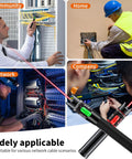 Visual Fault Locator fiber optic tester kit with FC-LC adapters, black handheld laser near network racks