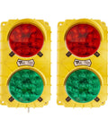 Reliable Workhorse 24 Volt Dc Stop And Go Led Traffic Control System For Loading Docks Car Washes And Street Traffic With Simple Toggle Switch Indoor Outdoor Dock Safety Signal - yellow enclosed traffic lights with red and green signals.