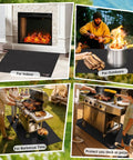 40 Inch Square Fire Pit Mat For Decks, Patios And Grills, Fireproof And Waterproof Under Grill Pad, used indoors and outdoors
