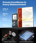 High Accuracy Digital Laser Distance Meter With 165 Feet Range For Pro Grade Quick Layouts and patent certificate