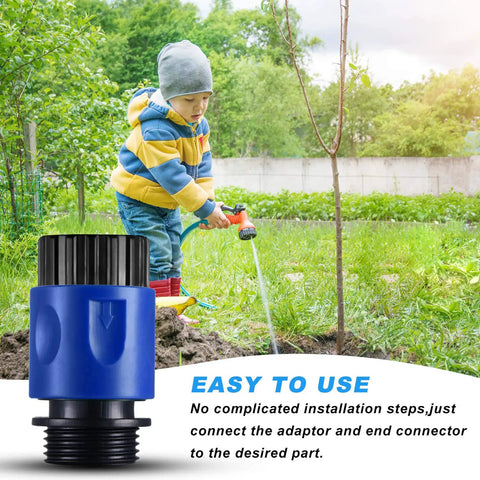 16 Piece Garden Hose Quick Connector Set Three Quarter Inch Plastic Fittings For Male And Female Ends With Faucet Adapters
