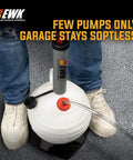 EWK 6L vacuum oil extractor pump, portable automotive/marine fluid extractor with white reservoir and gray hand pump.
